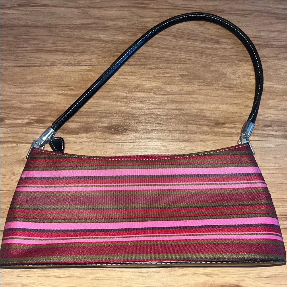 kate spade Pink, Brown & Red Striped Shoulder Bag